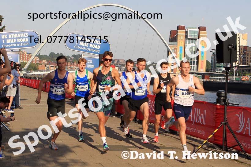 The 2023 UK Athletics One Mile Road Race Champs., Newcastle Quayside.  Photo: David T. Hewitson/Sports for All Pics